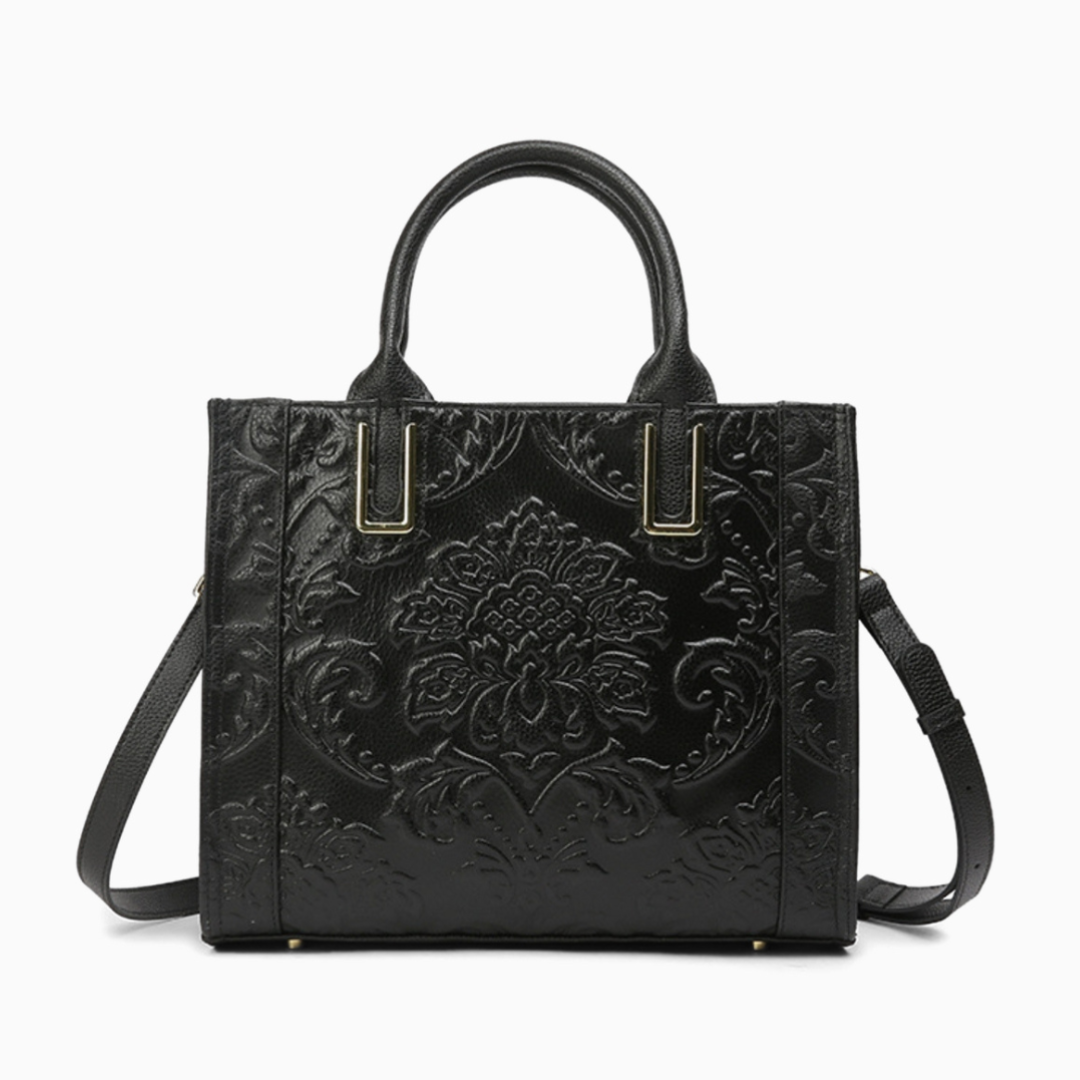 Fiorenza Embossed Medium Tote Bag