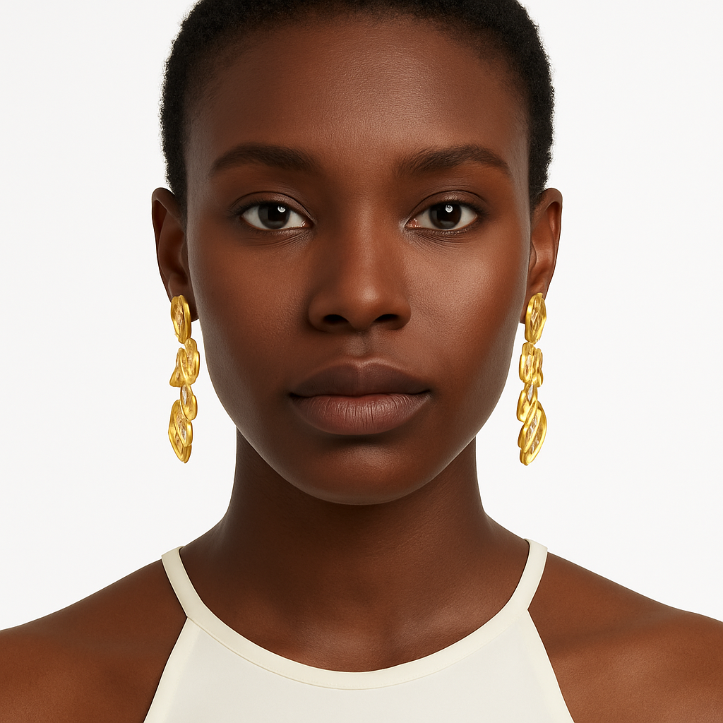 <tc>Luna En fusion Cascade Boucles d'oreilles</tc>