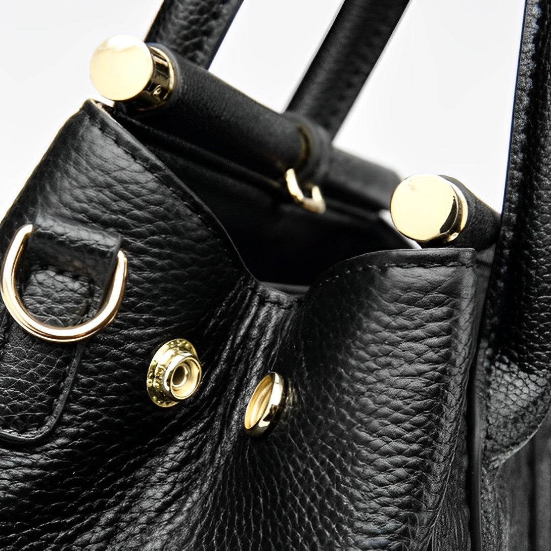 Sac fourre-tout moyen en cuir véritable Miriam