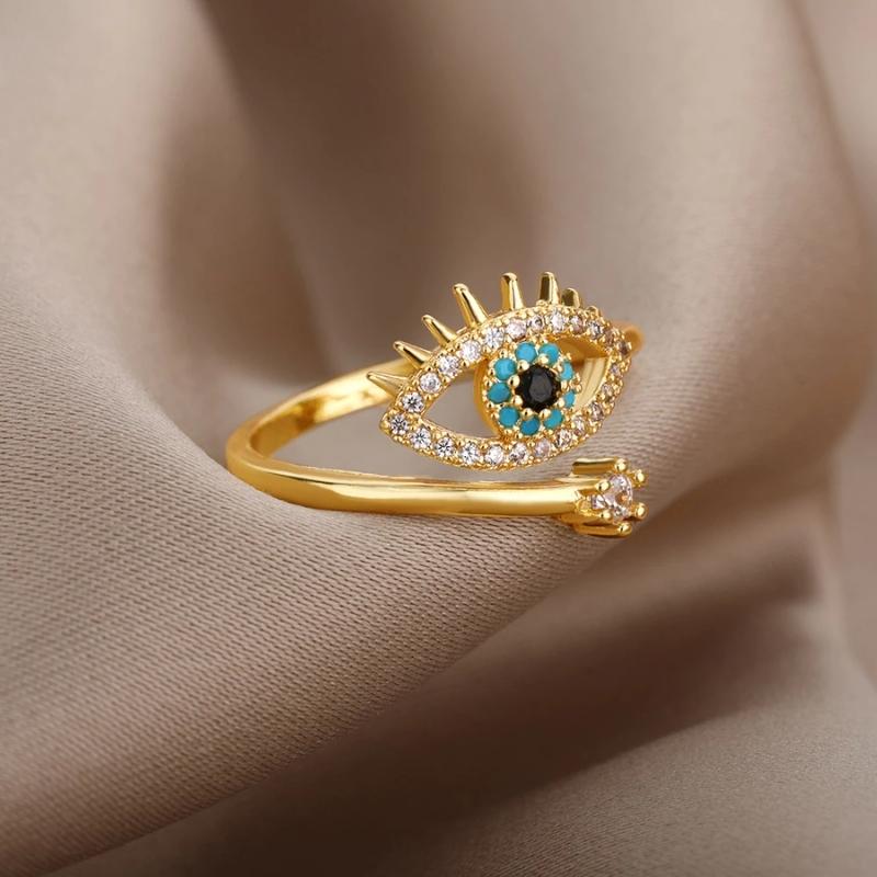 Bague œil maléfique bleu