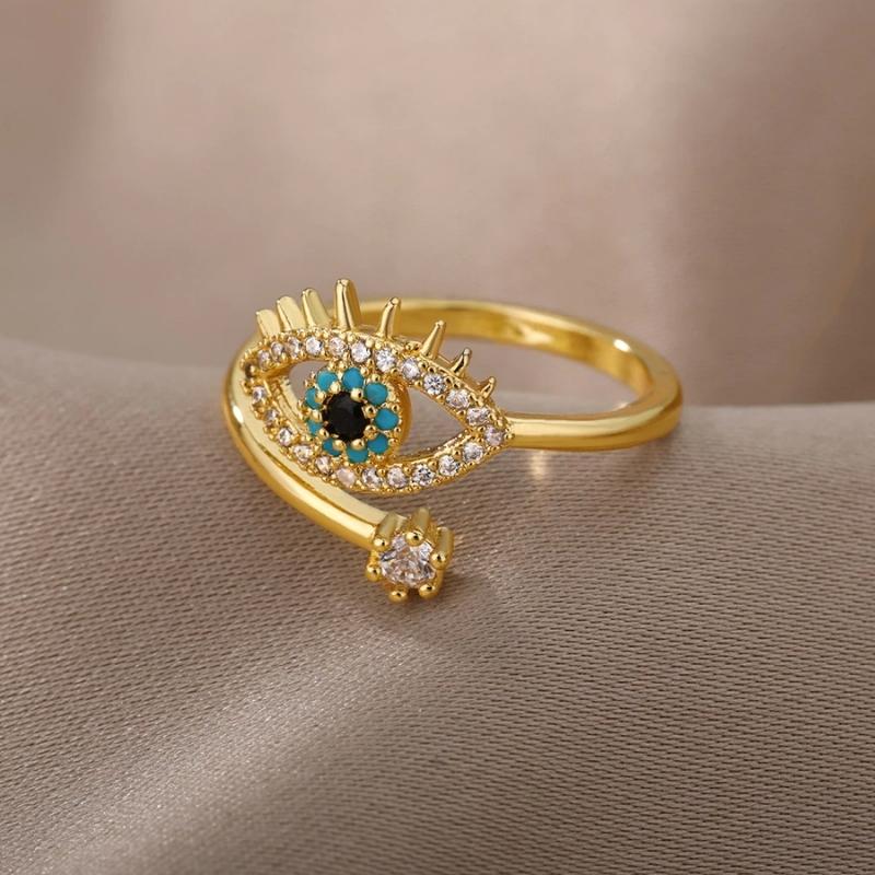 Bague œil maléfique bleu