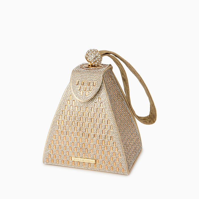 Sac à main pyramide à strass