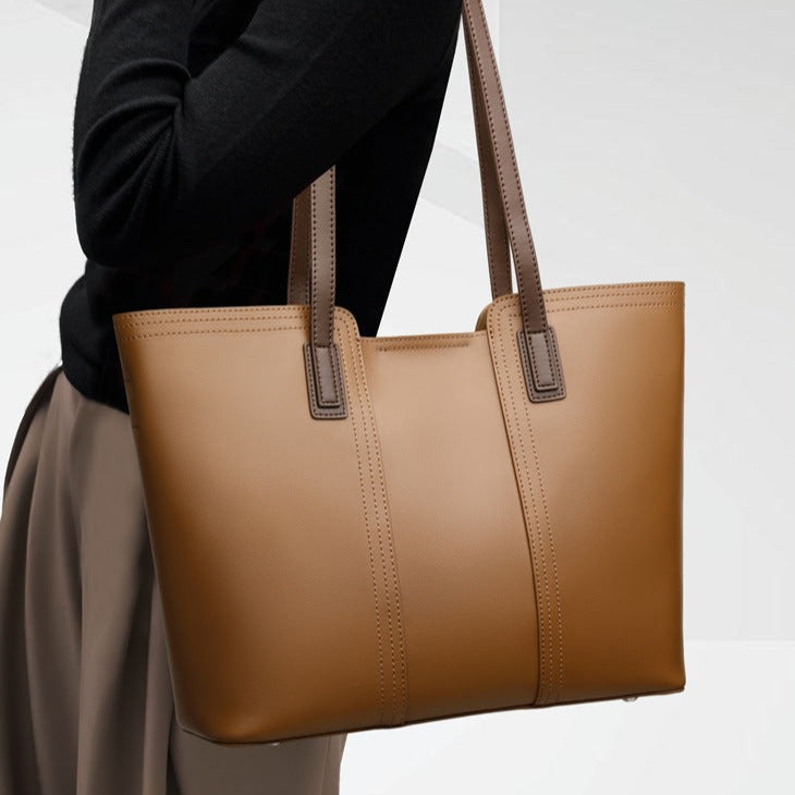 Sac fourre-tout en cuir véritable Christina