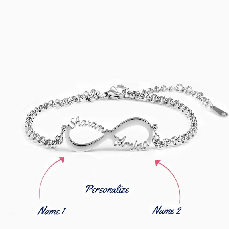 Bracelet Infinity à deux noms