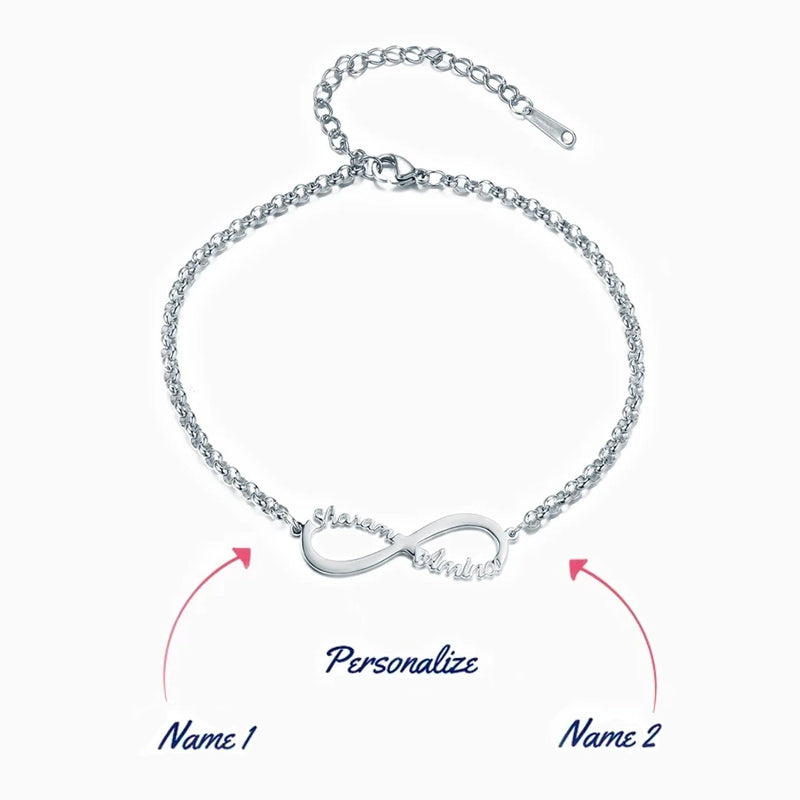 Bracelet Infinity à deux noms