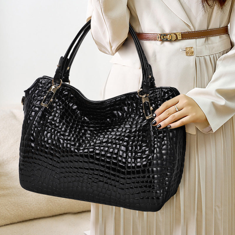 Sac fourre-tout en cuir véritable Christine