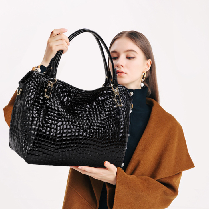 Sac fourre-tout en cuir véritable Christine