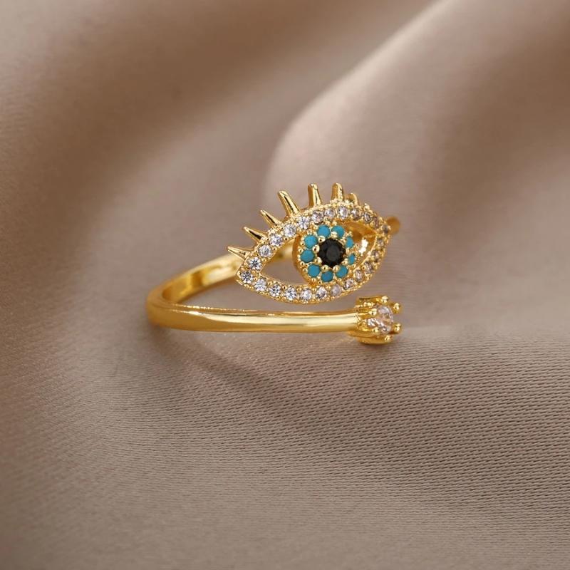 Bague œil maléfique bleu